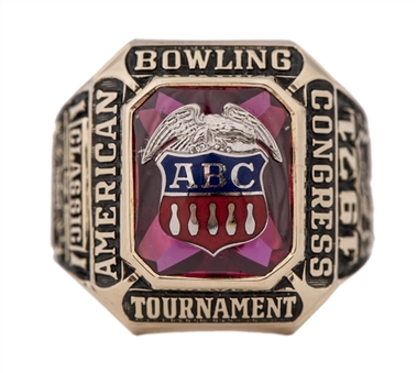 1971 American Bowling Congress Classic Doubles Tournament Ring - Hall of Famer Don Johnson